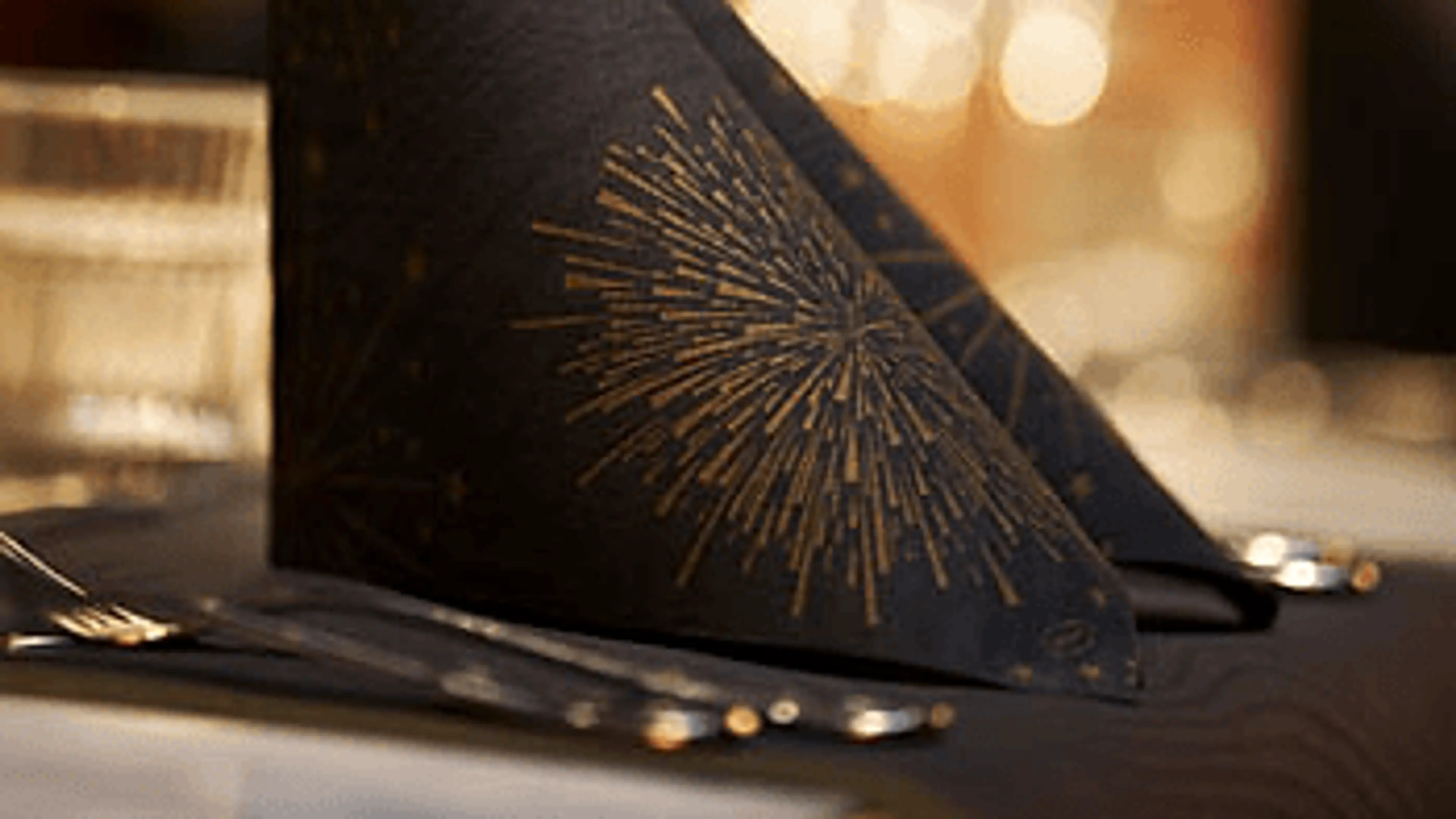 Duni sparkly black serviett i miljø