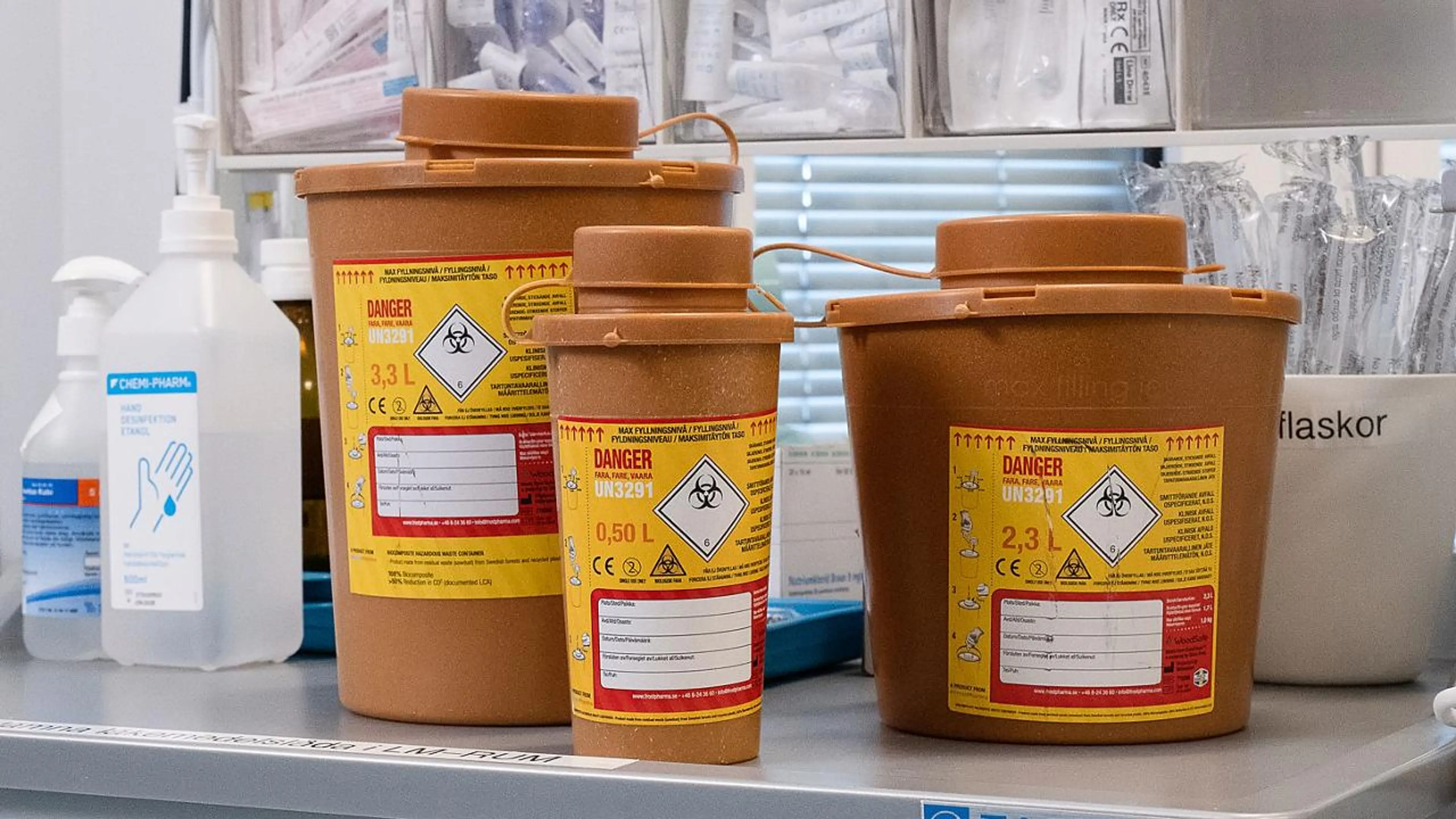 Woodsafe kanyle- og risikoavfallsbeholder