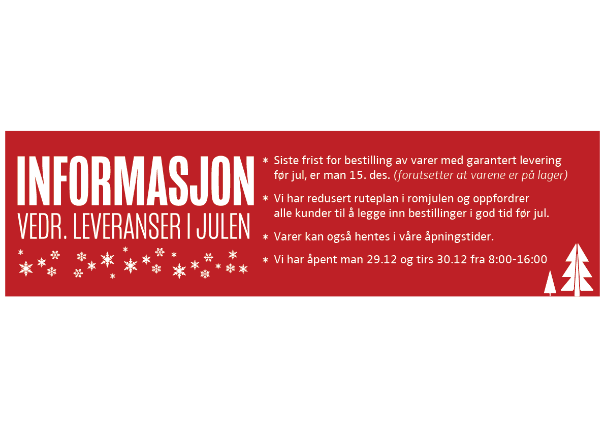 Info skriv om levering i julen