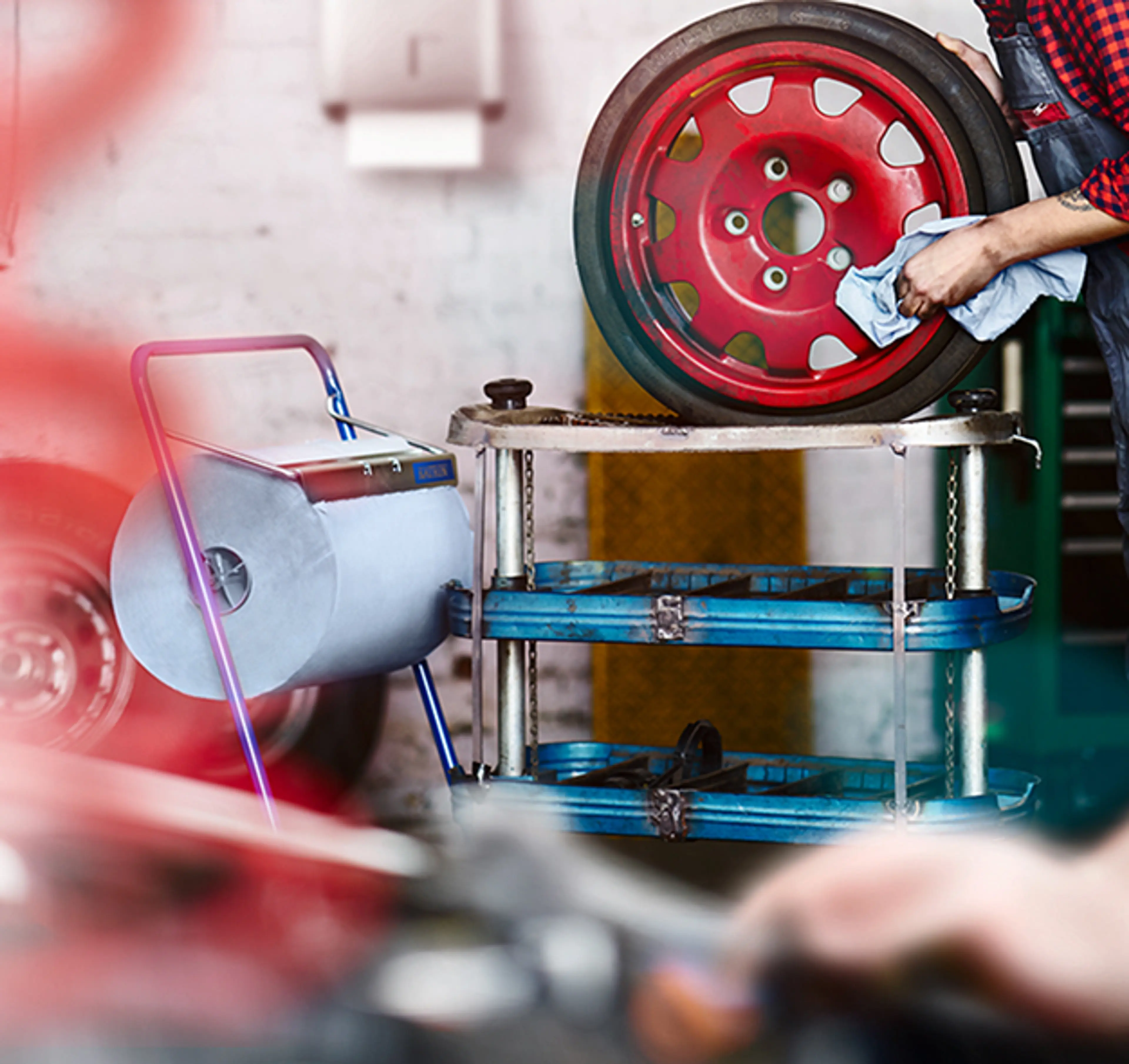 Tørkerull på et verksted