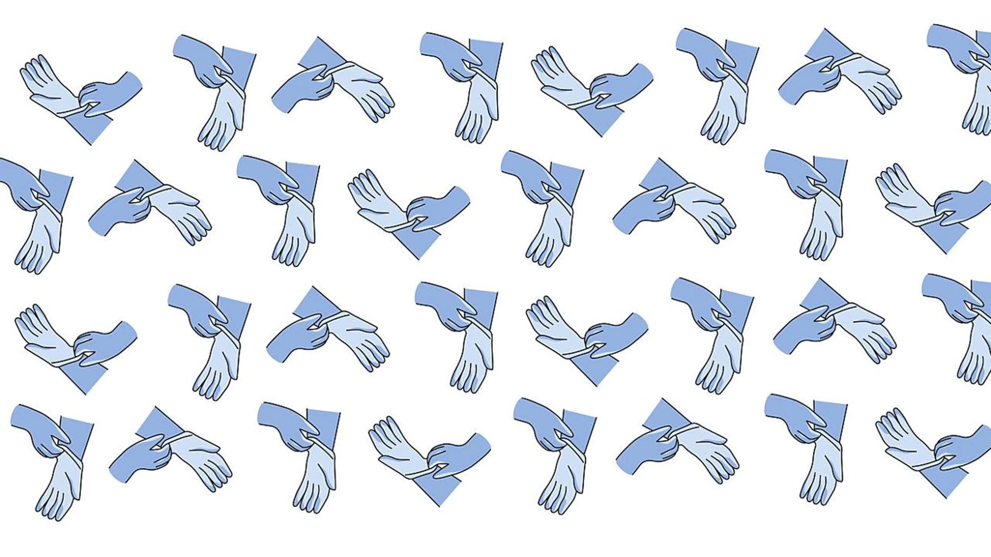 Illustrasjonsbilde av hvordan man skal ta på seg hansker for å unngå krysskontaminering