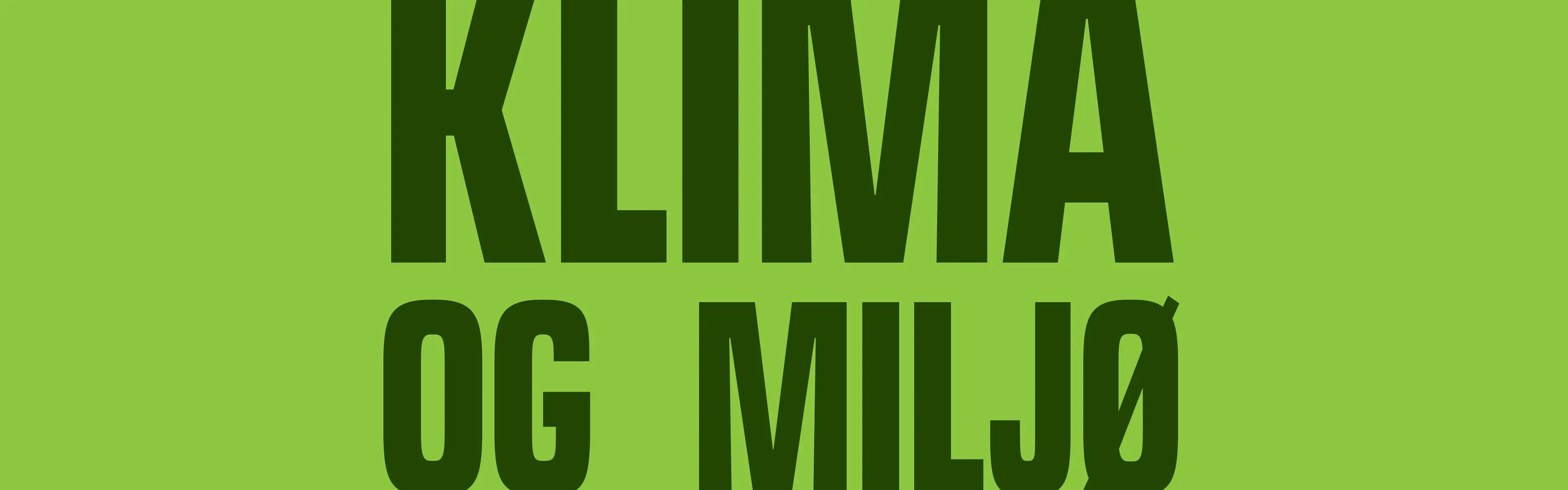 Tekst klima og miljø