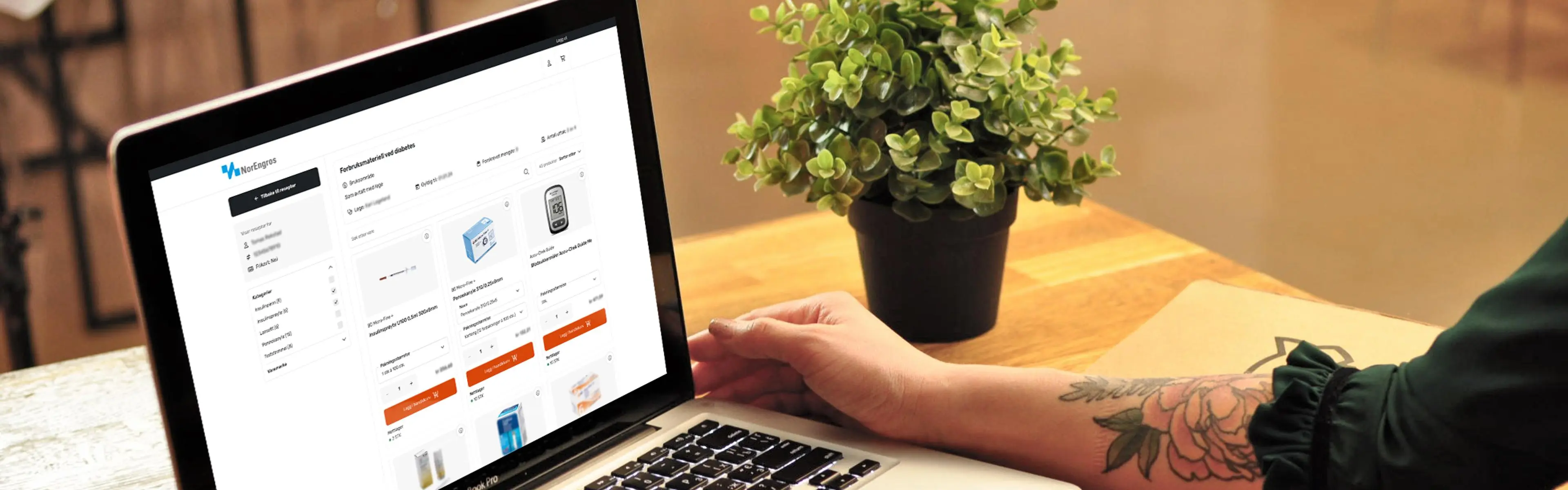Norengros nettbaserte blå resept løsning