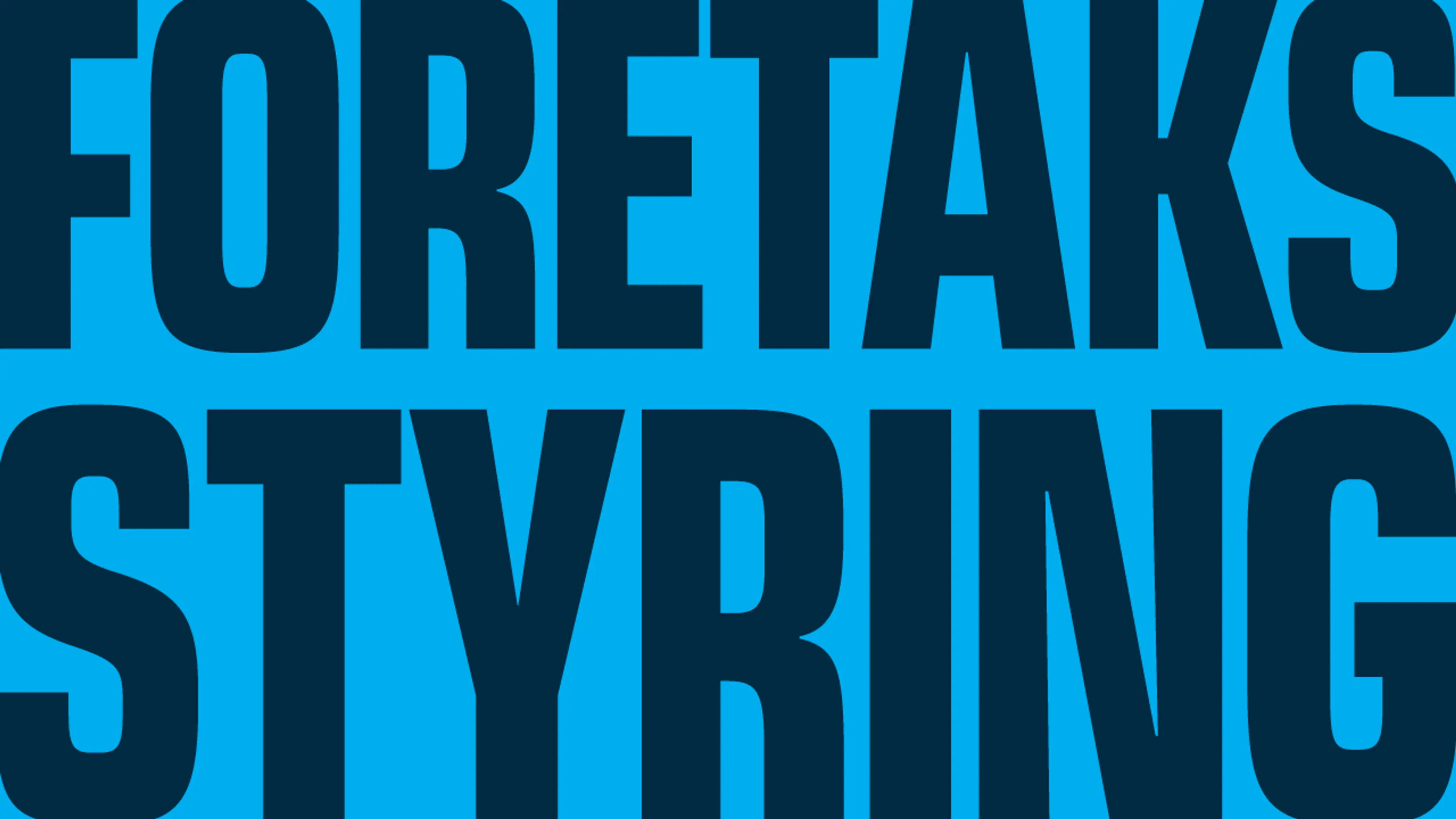 Tekst foretaksstyring