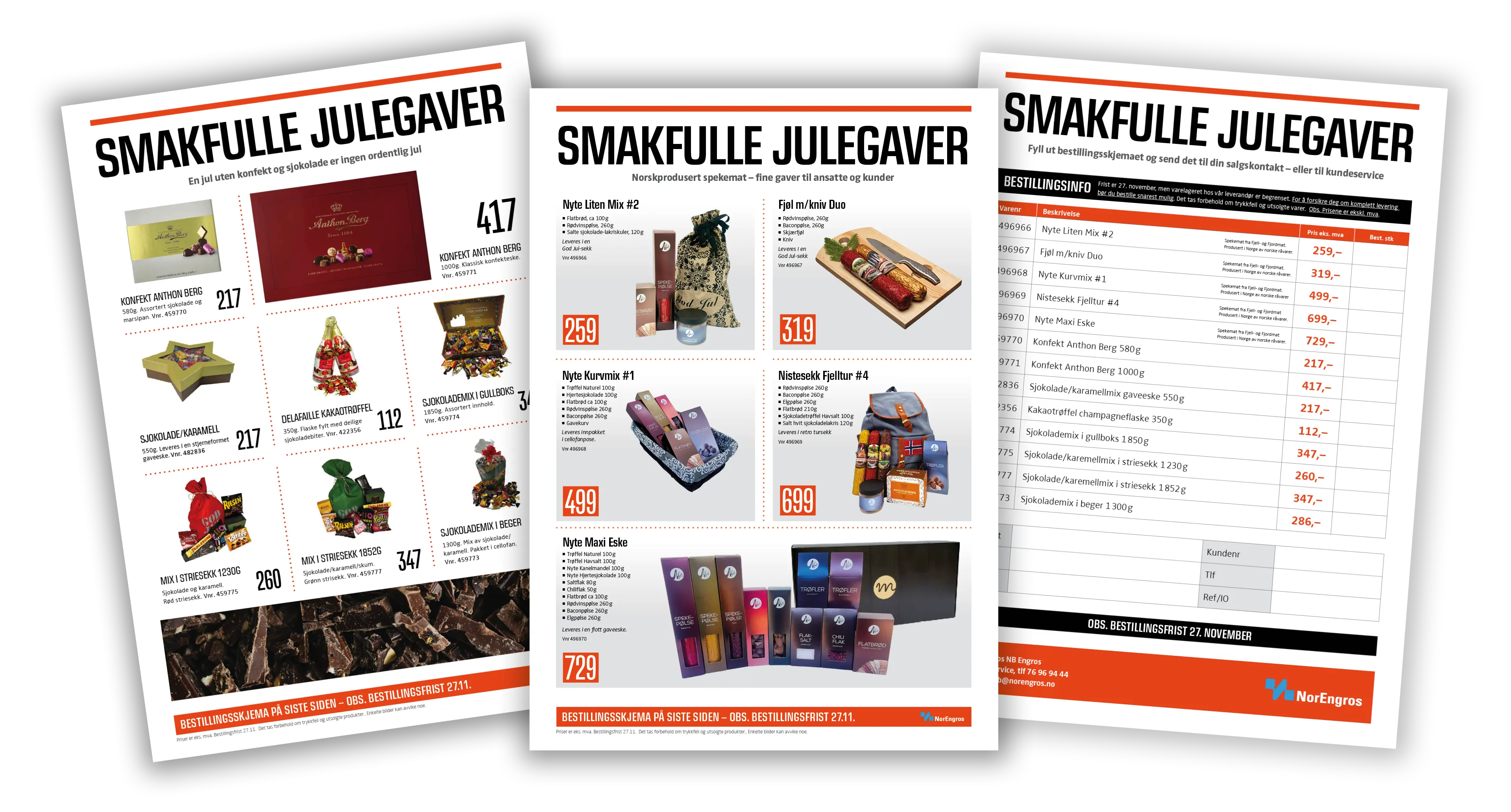 Bilde som viser thumbnails på flyer med produktinformasjon