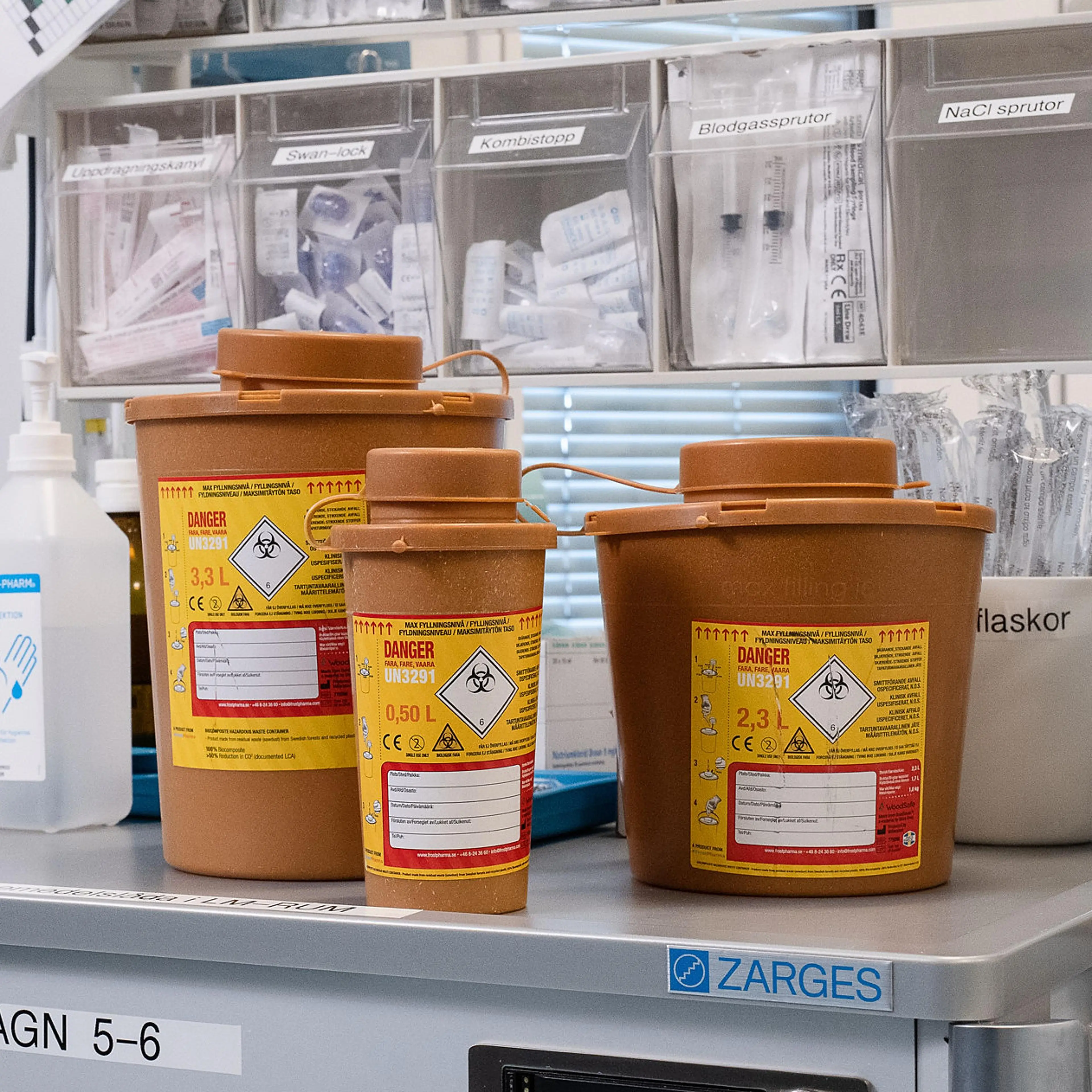 Woodsafe kanyle- og risikoavfallsbeholder