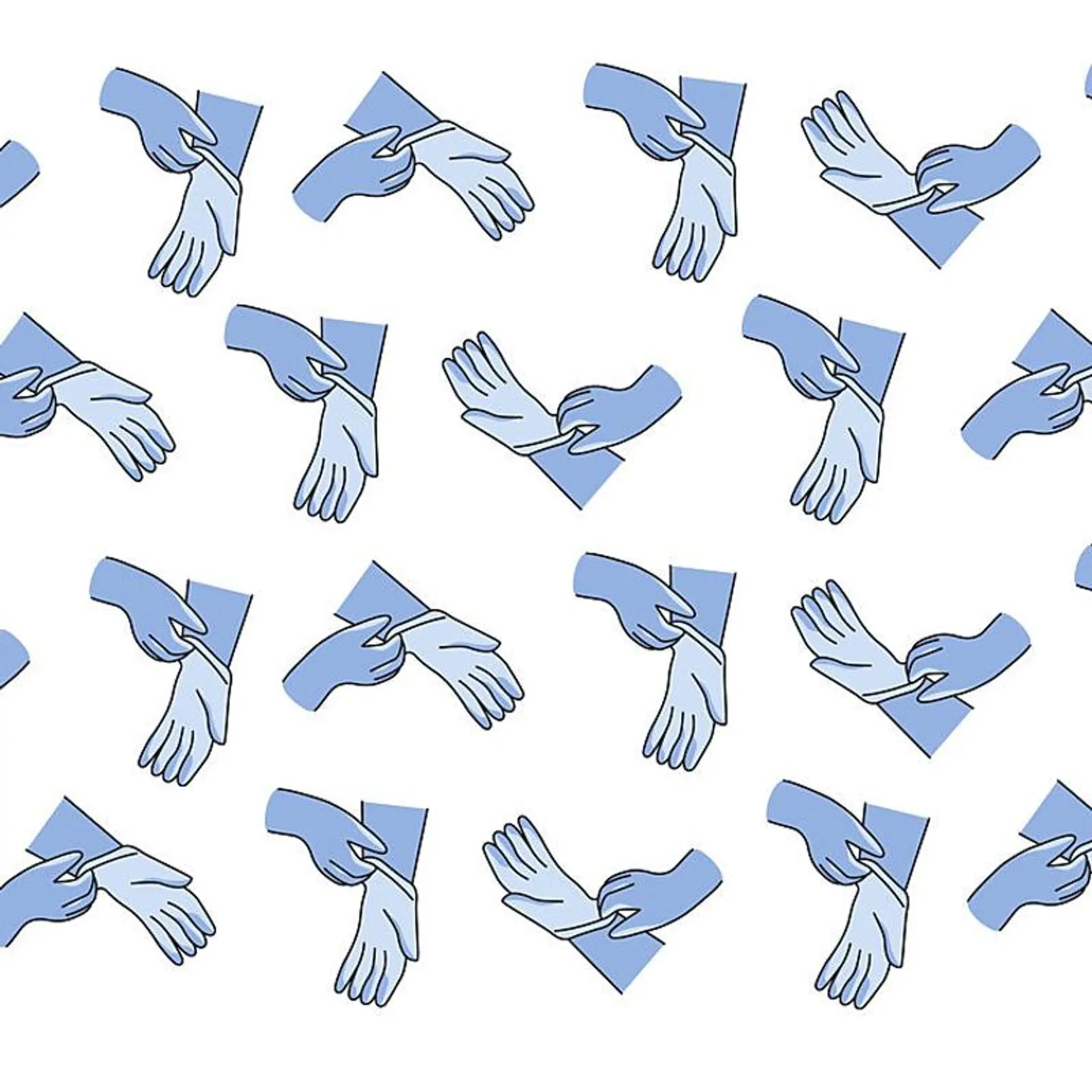 Illustrasjonsbilde av hvordan man skal ta på seg hansker for å unngå krysskontaminering