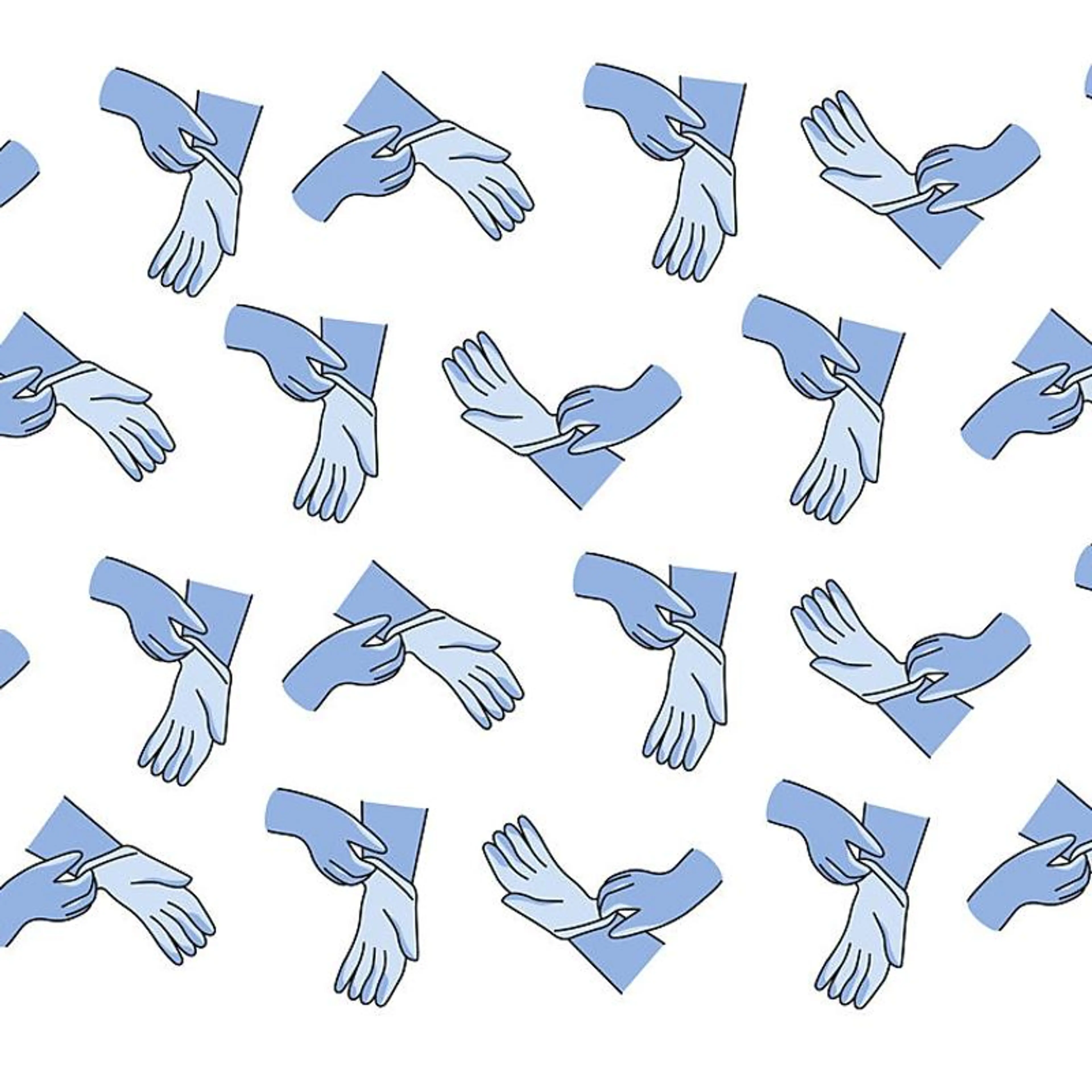 Overforbruk av hansker illustrert med masse hansker