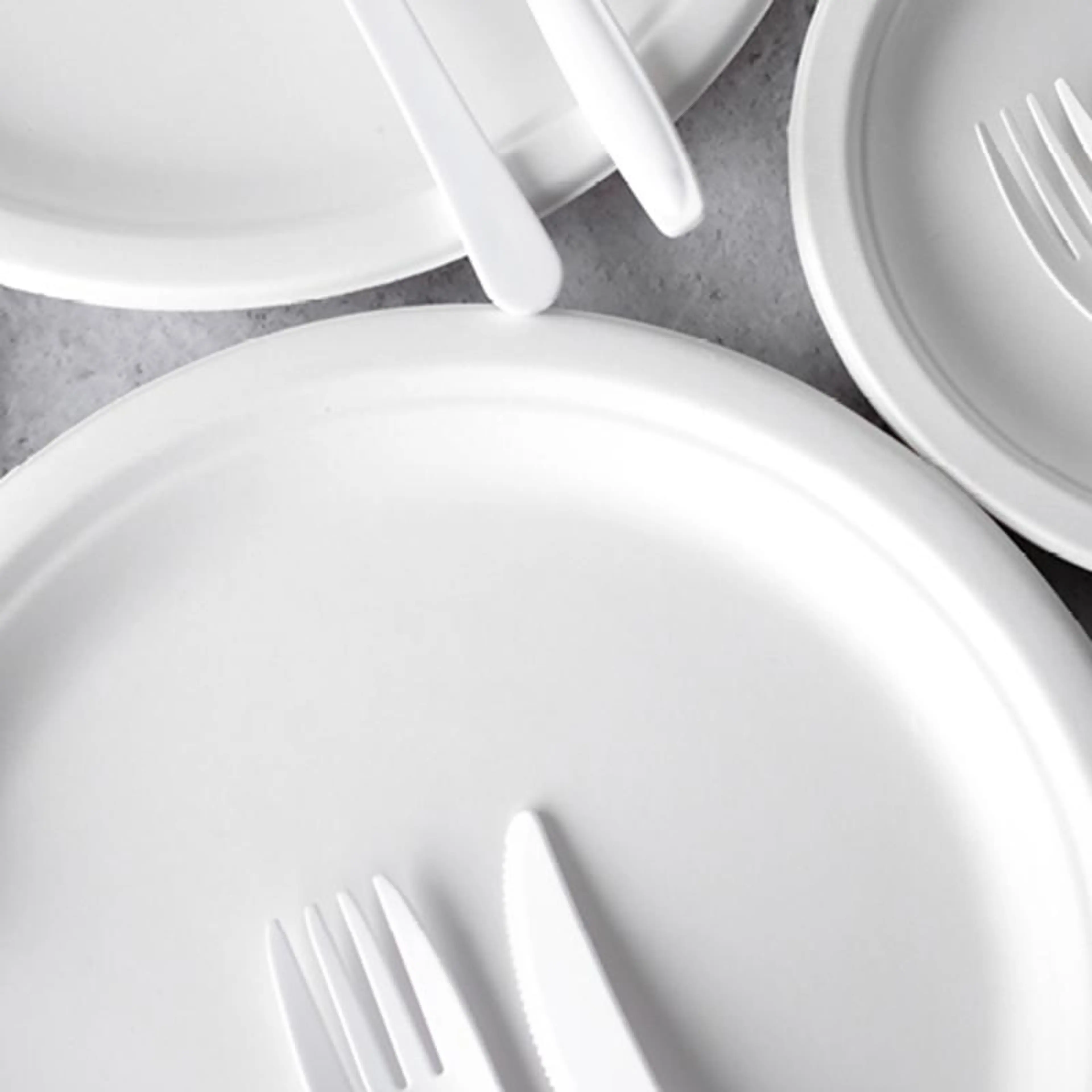 Bord dekket med alternativer til engangstallerkner i plast