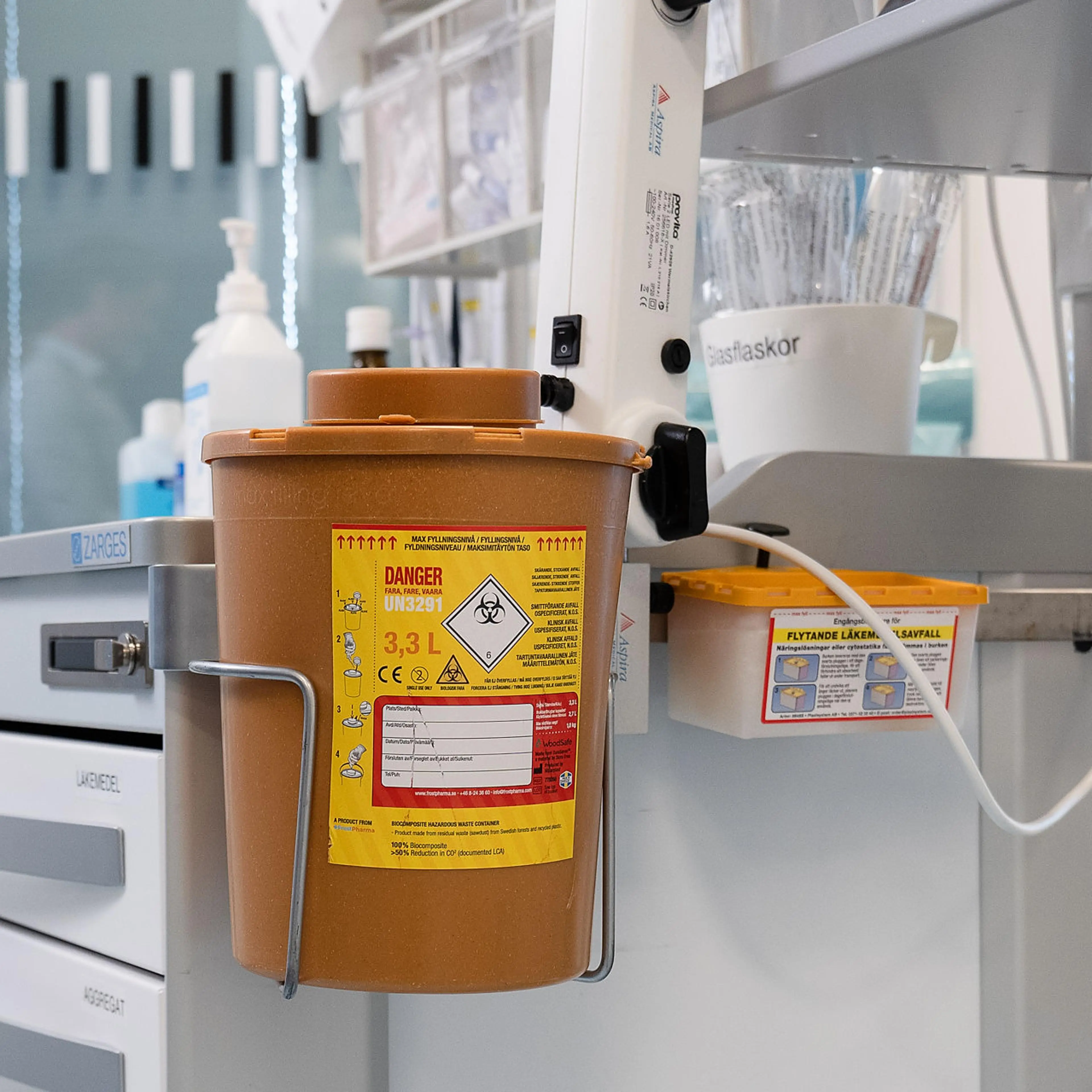 Woodsafe kanyle- og risikoavfallsbeholder