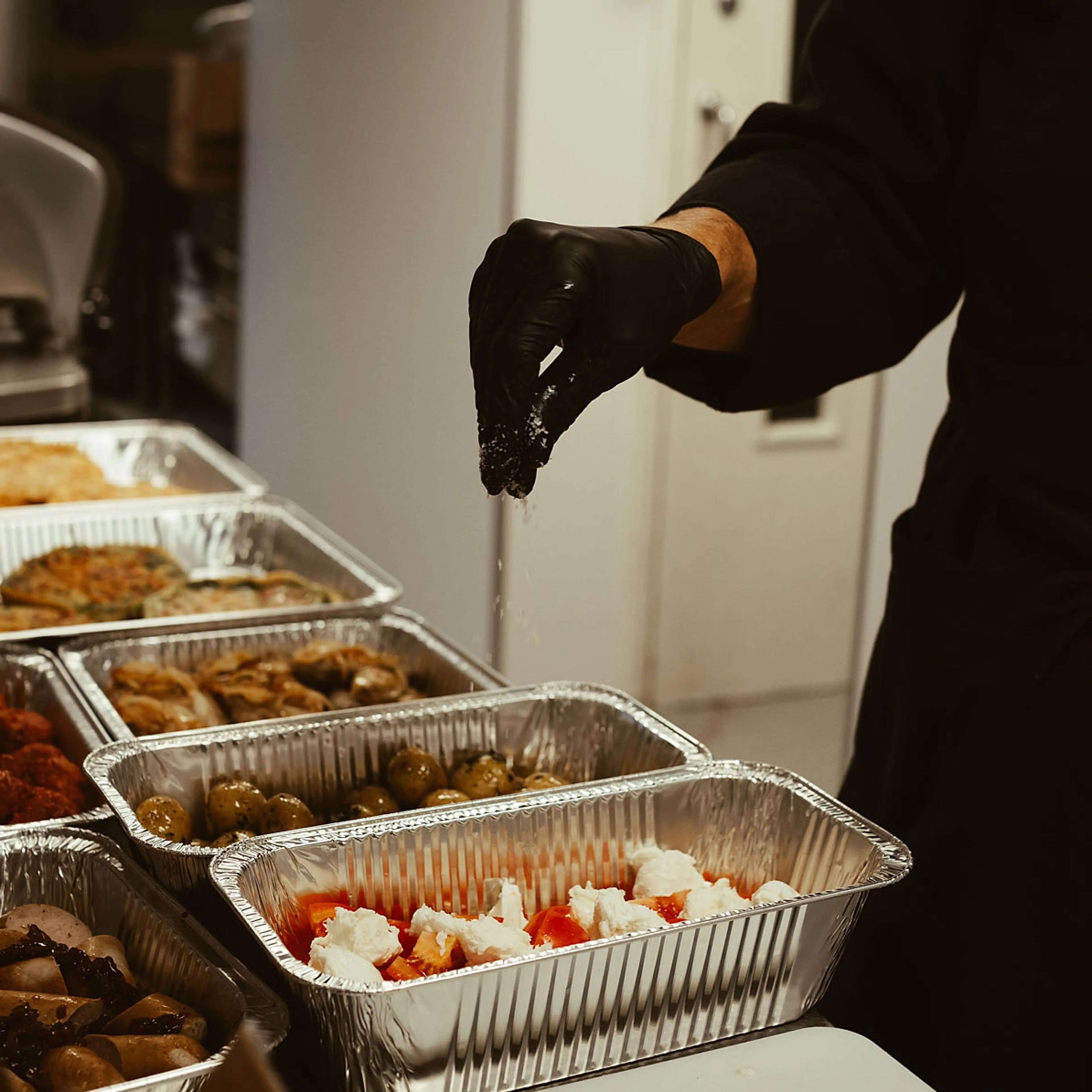 Stund aluformer med mat