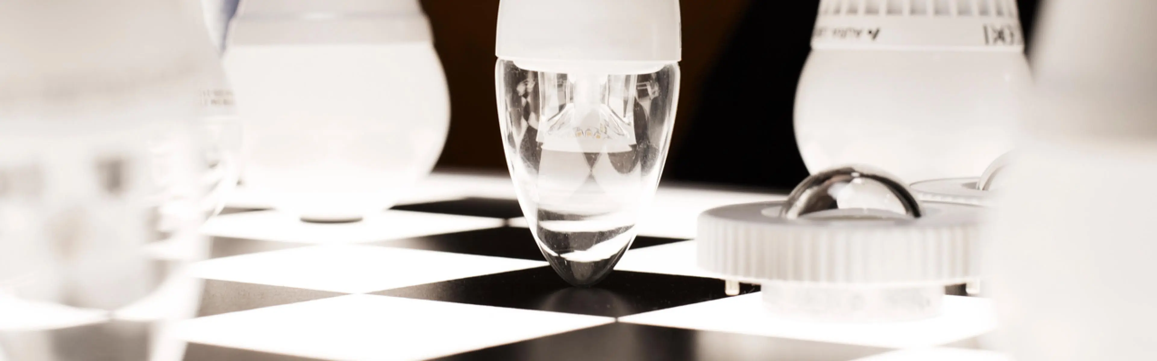 LED lyspærer på sjakkbrett