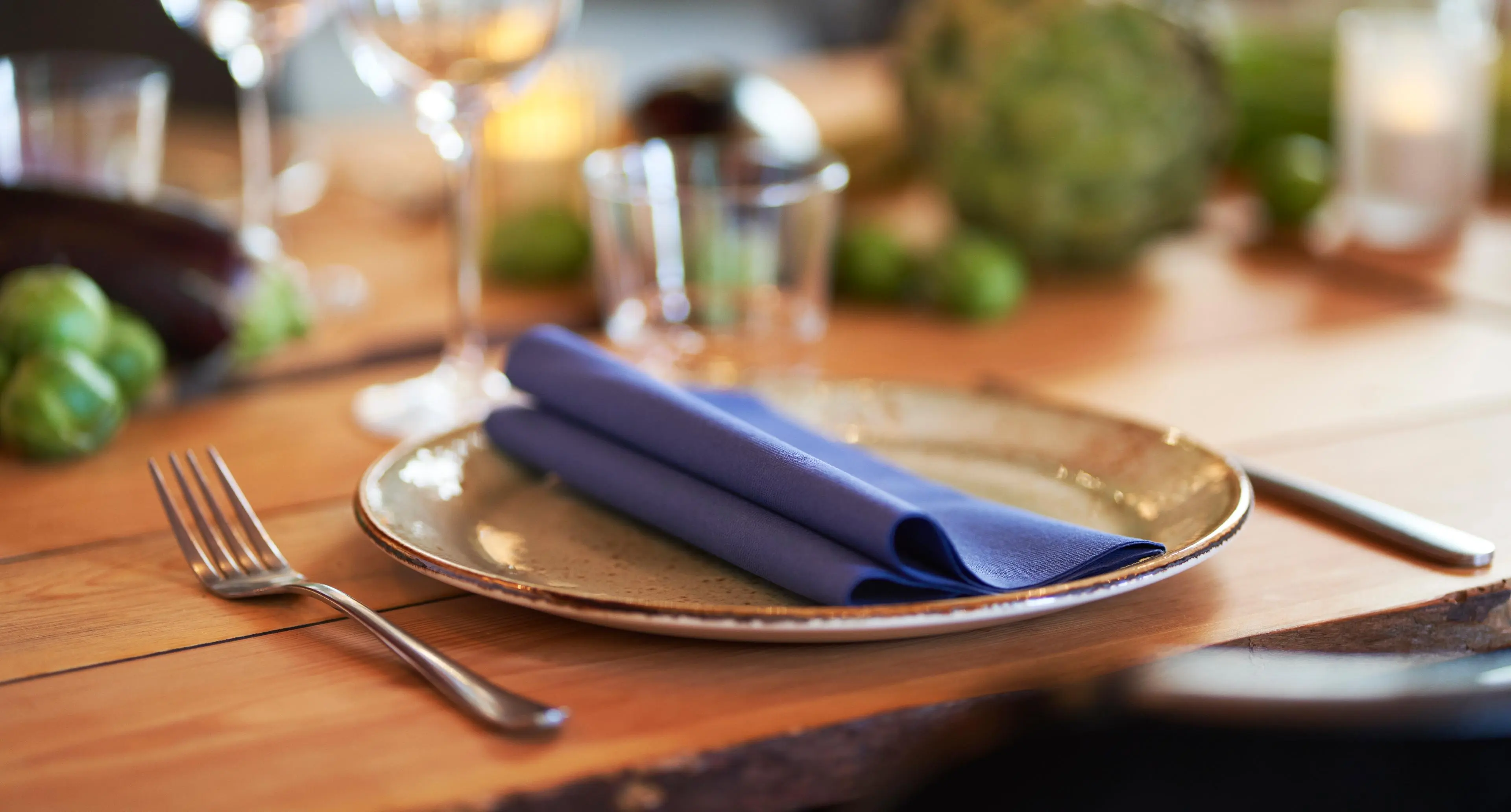 Bio dunisoft serviett på tallerken