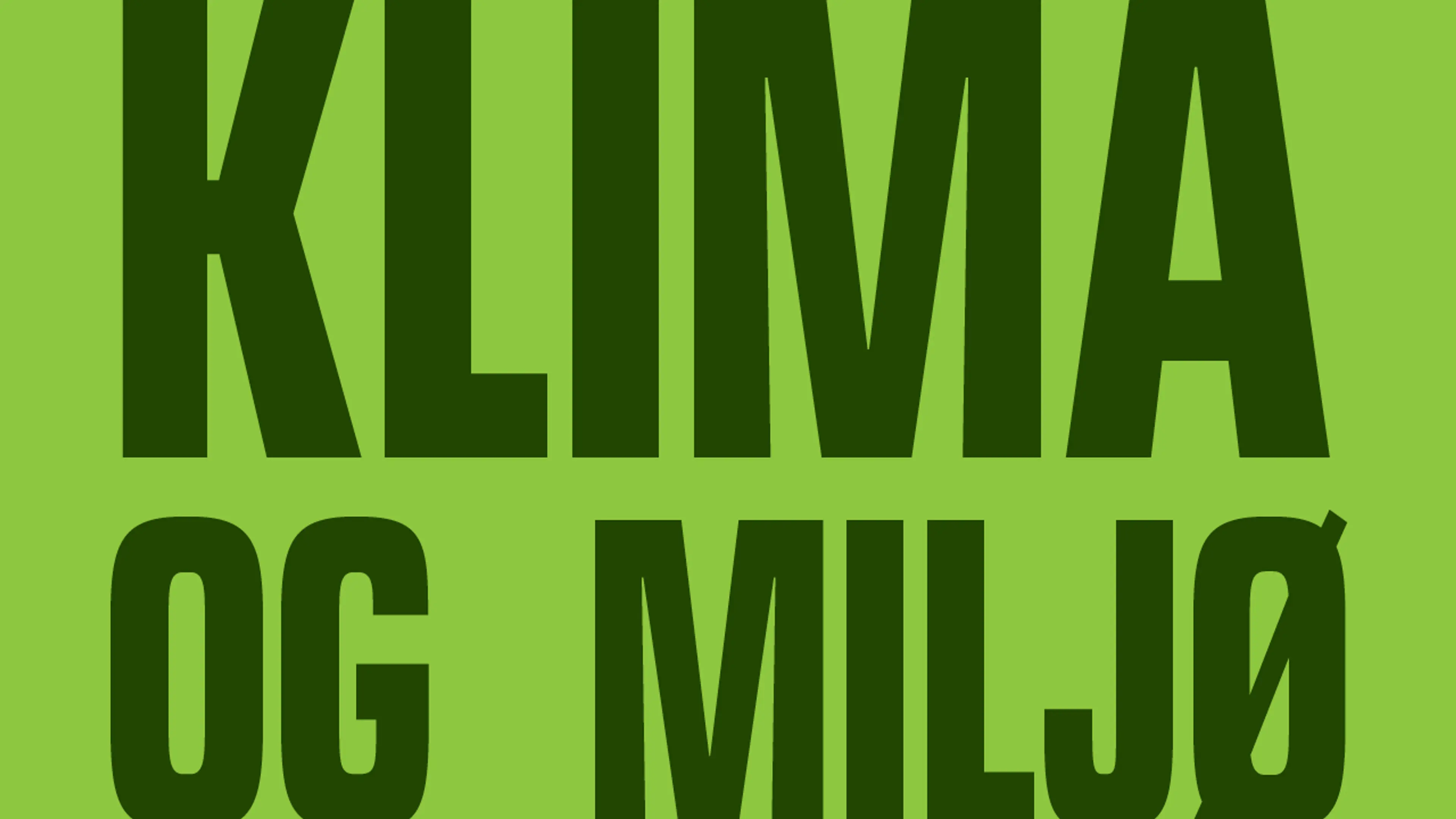 Tekst klima og miljø