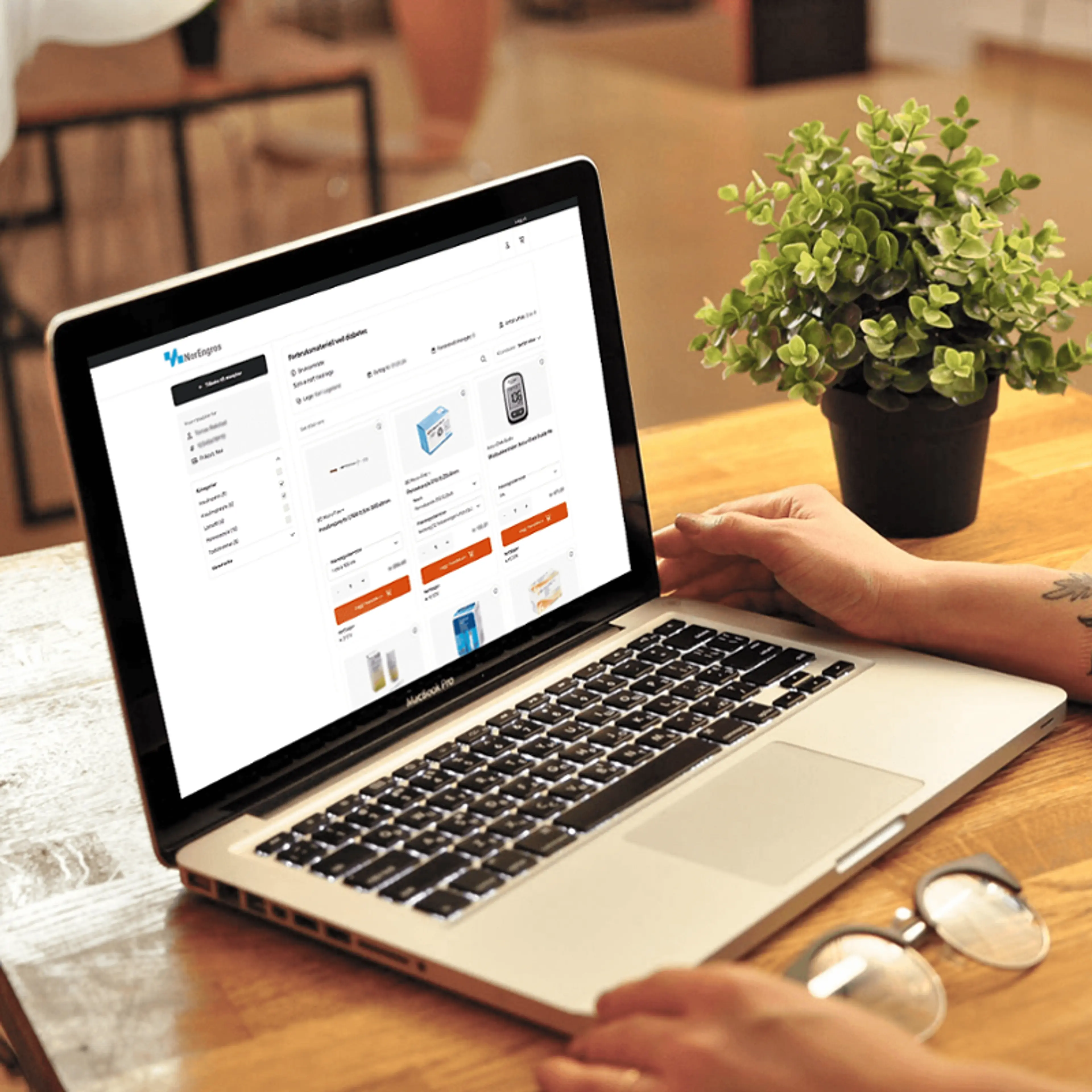 Blå resept - mockup bestillingsløsning