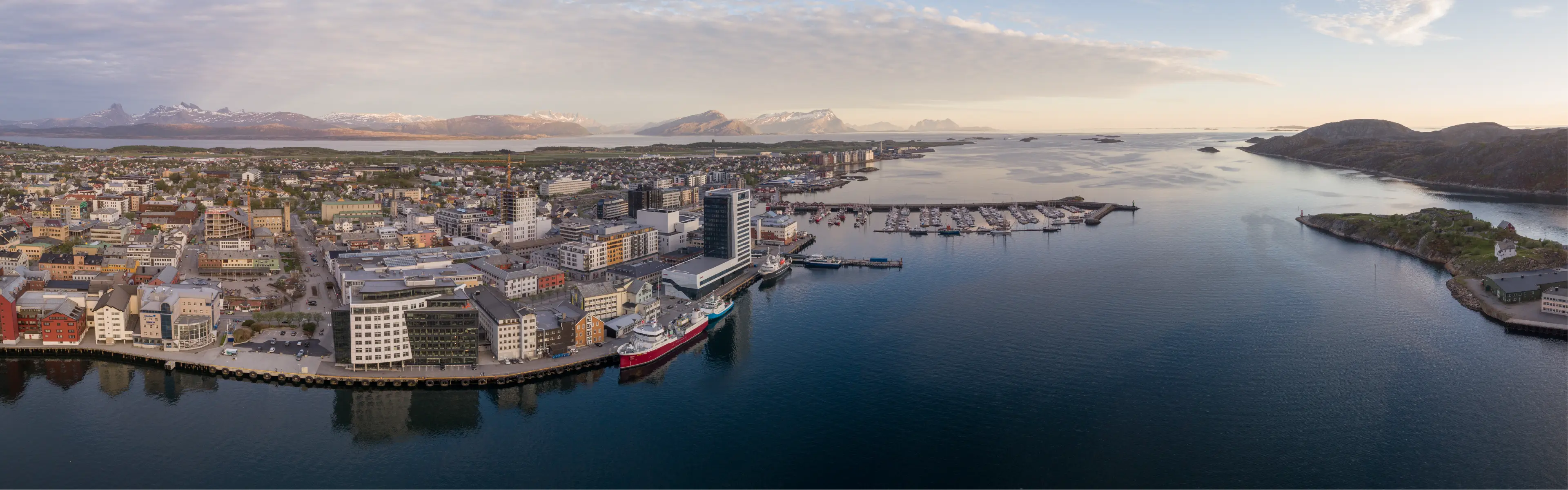 Panoramabilde av Bodø ovenfra