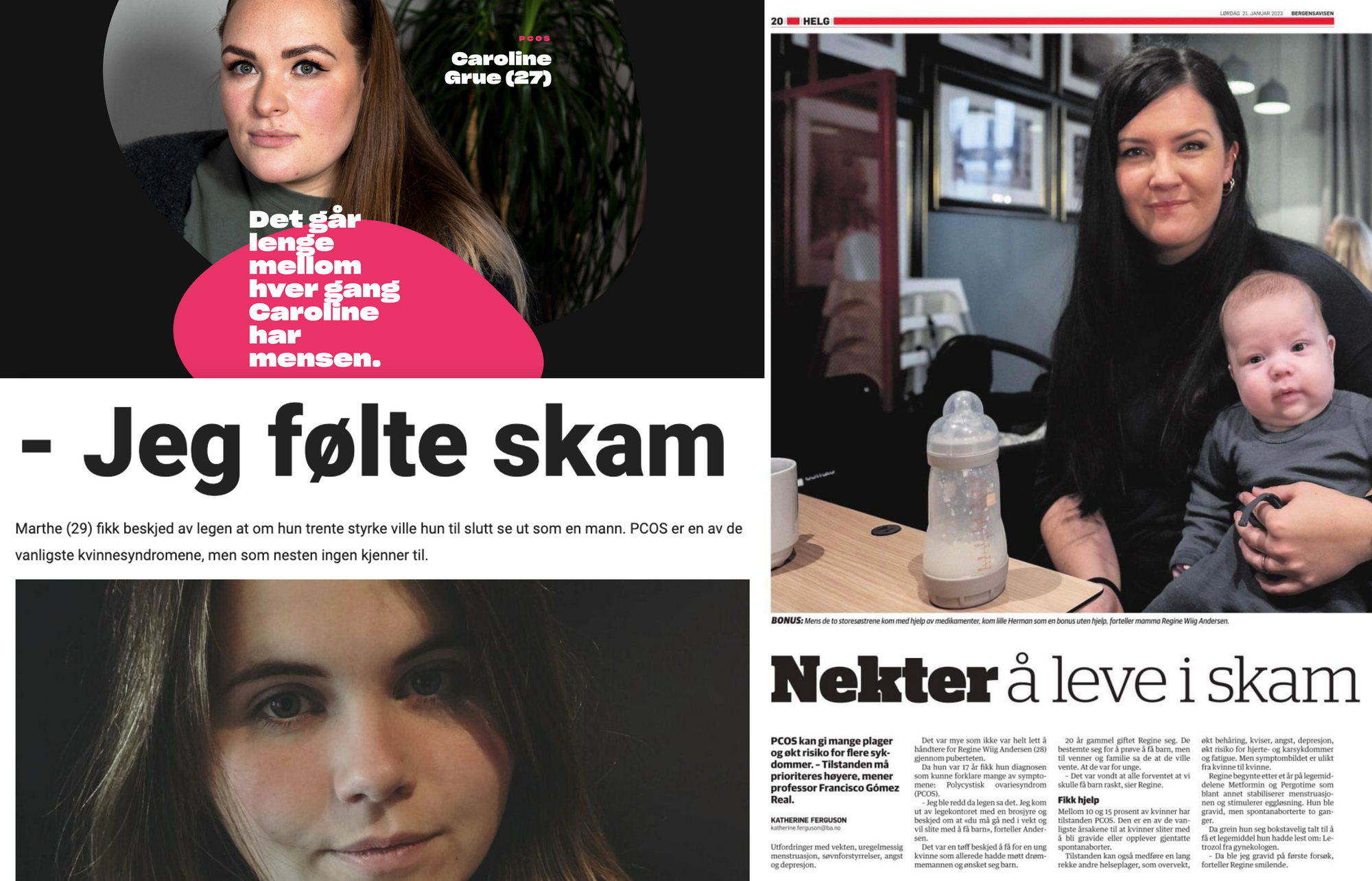 Faksimiler av overskrifter i media