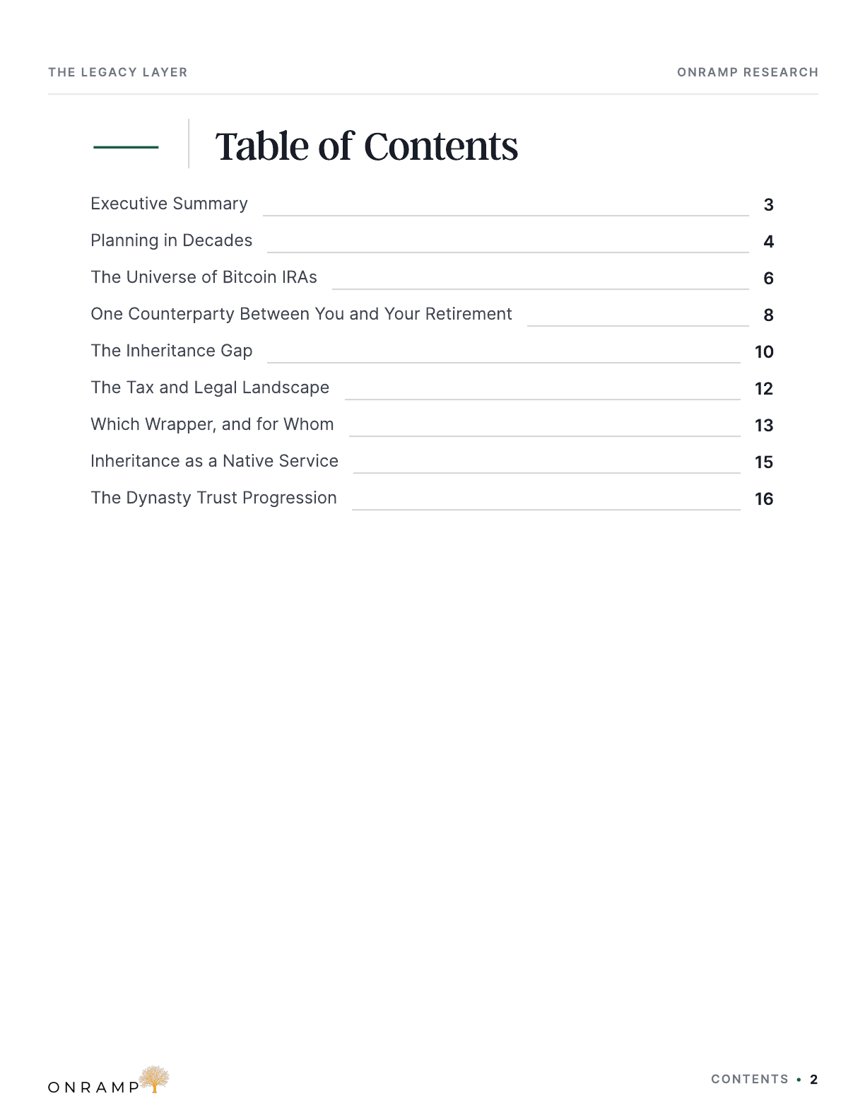 The Legacy Layer report, page 2