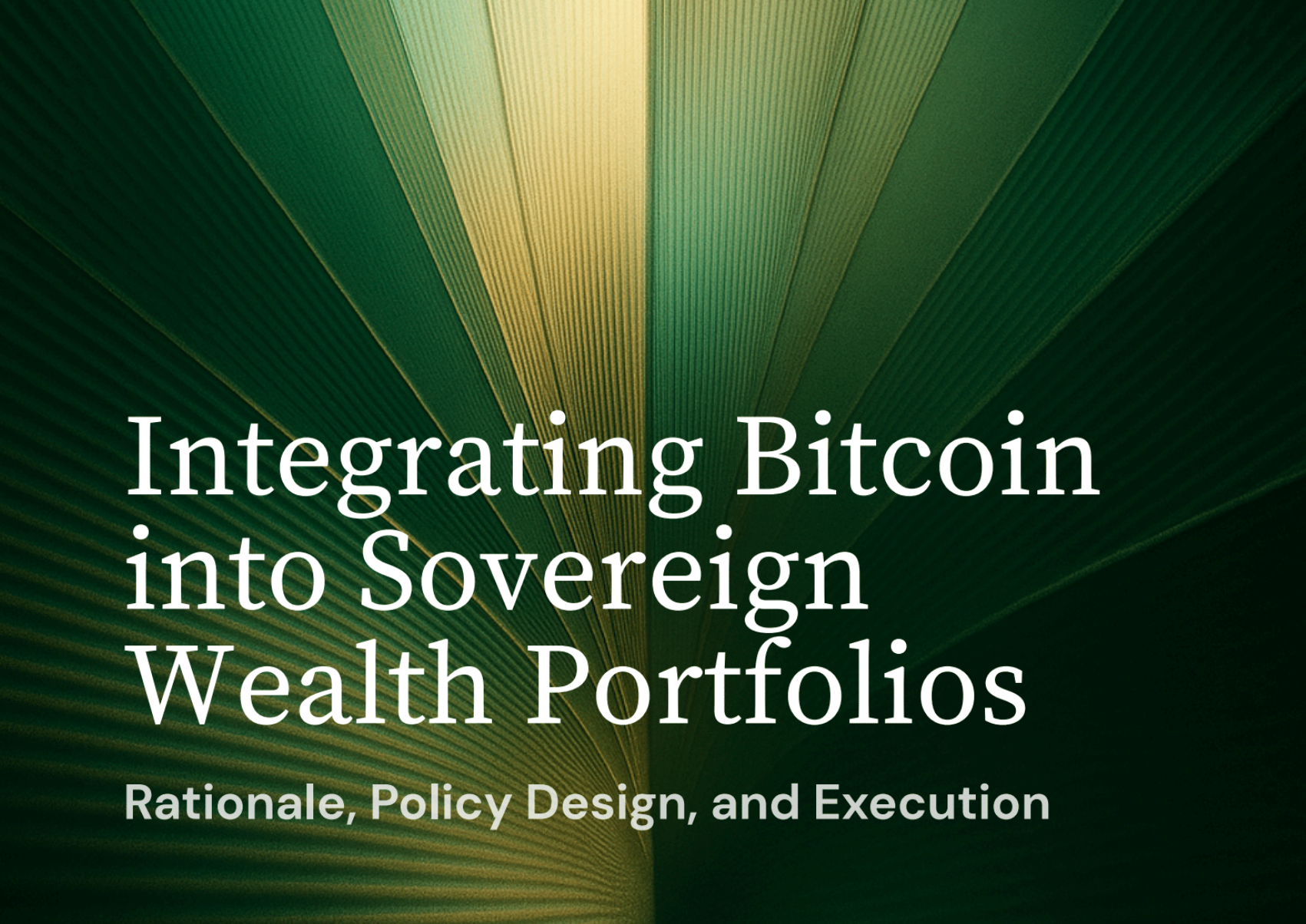 Integrating Bitcoin into Sovereign Wealth Portfolios
