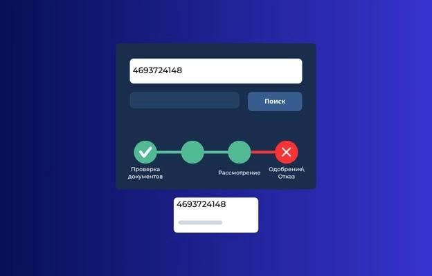 Отслеживание заявки кредита по трек-номеру