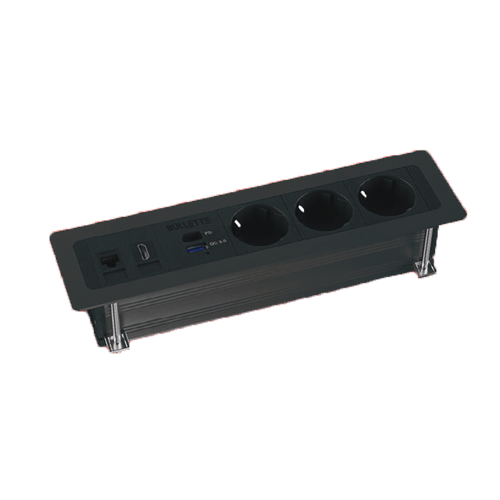 8M Flush Mounted Desk Box Silver