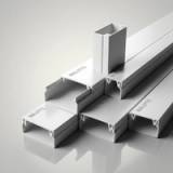 Bullette pvc trunking placed on granite with a good closeup view 