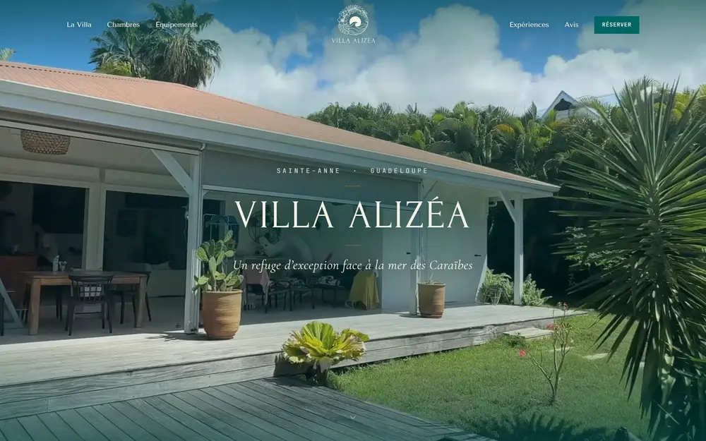 Aperçu du site Villa Alizéa (démo)