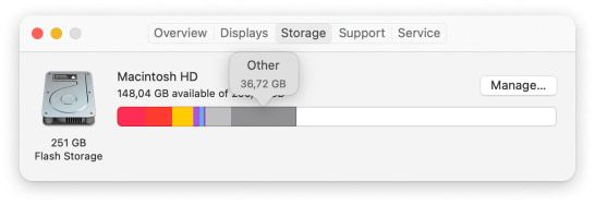 What is Other on Mac storage and how to clear it