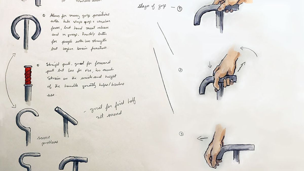 Concept sketches of a handle