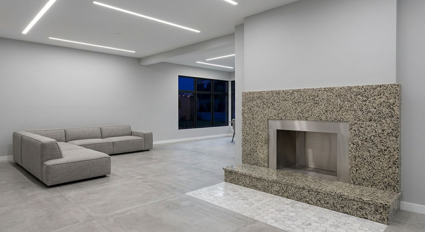 Fireplace before renovation