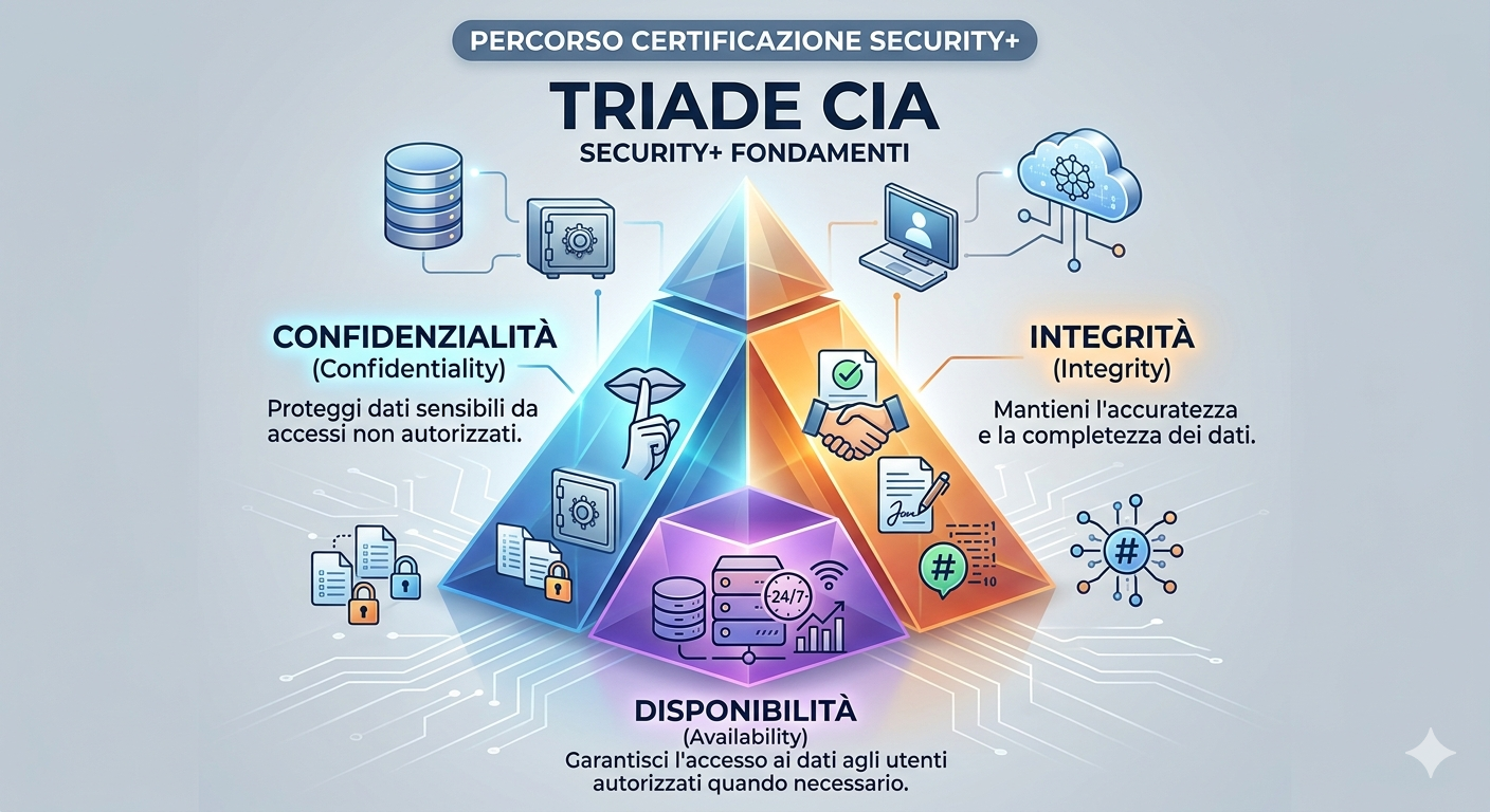Esempi pratici della triade CIA: come applicarla nella sicurezza informatica (Security+)