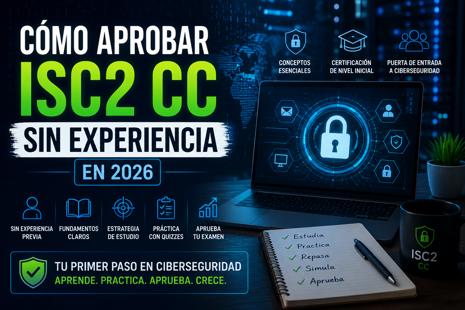 Cómo aprobar ISC2 CC sin experiencia en 2026
