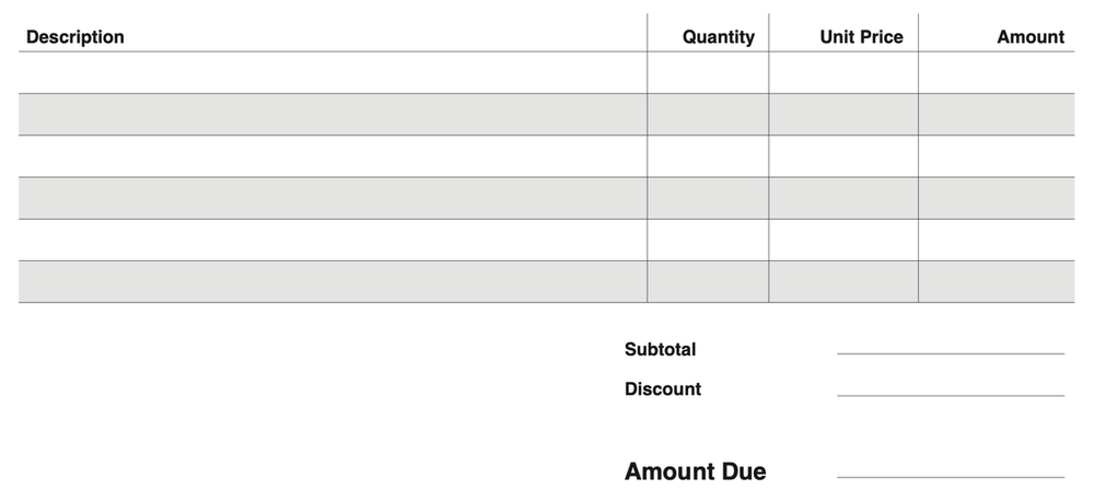 invoice pdf lines