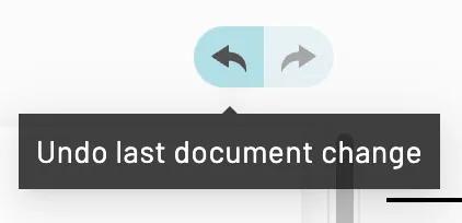 The undo button can be found in the top right corner above the PDF preview