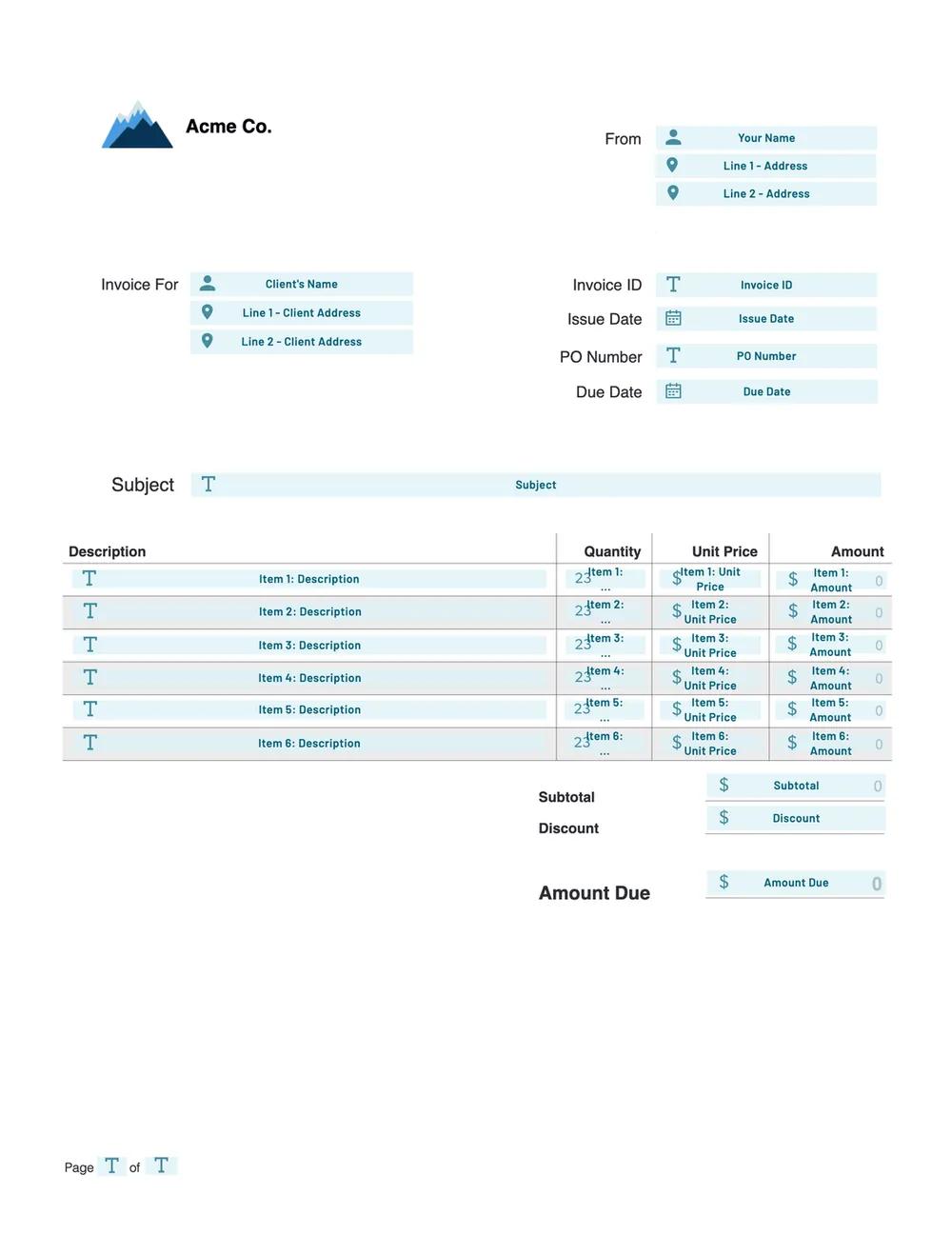 invoice pdf template