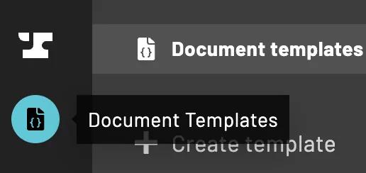 The document template button is directly under the Anvil icon