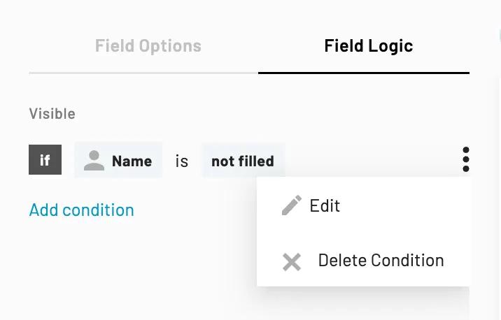 The edit option is first, followed by the delete option