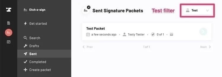 Test Packet