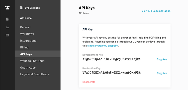 Locating your API key