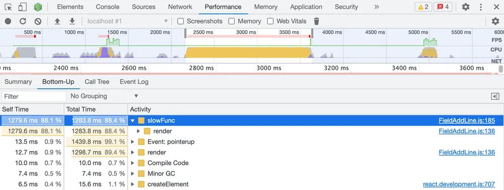 chrome profiler slow function