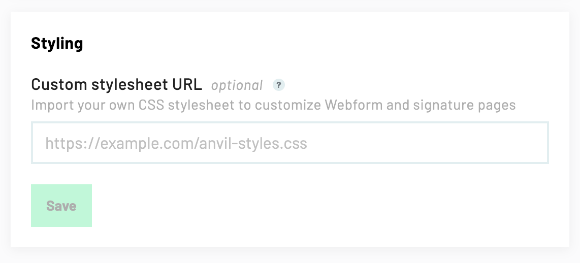 Org settings stylesheet