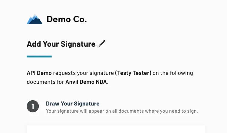 custom logo on signature page