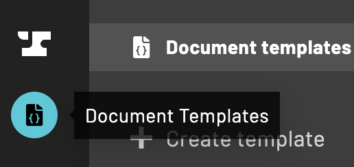 The document template button is directly under the Anvil icon