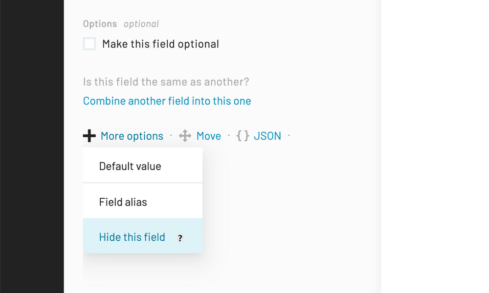 click more options and then hide this field