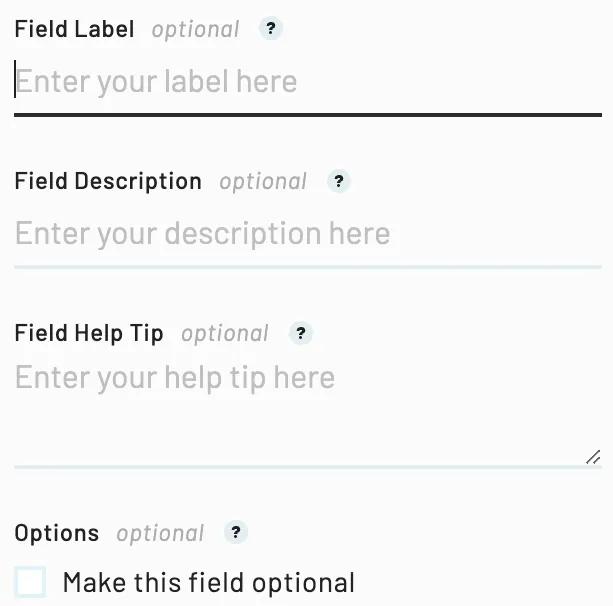 field options are located below the signer selector