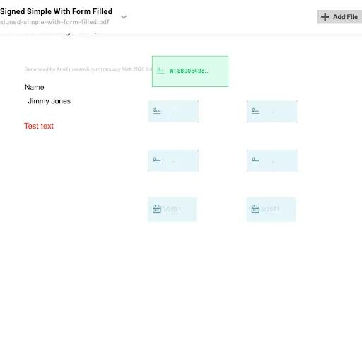 An affix component is blocking the top portion of our PDF display
