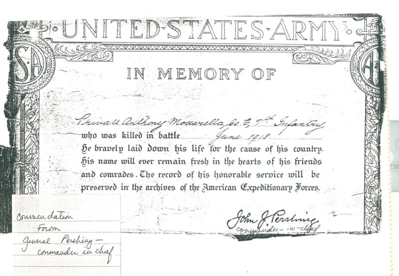 History moment Anthony Moscarella American Legion Post 199 History