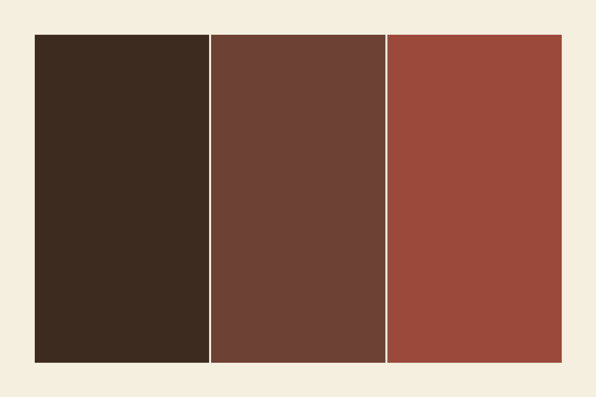 深褐、紅褐與赭紅色塊組成的小米色澤觀察圖卡