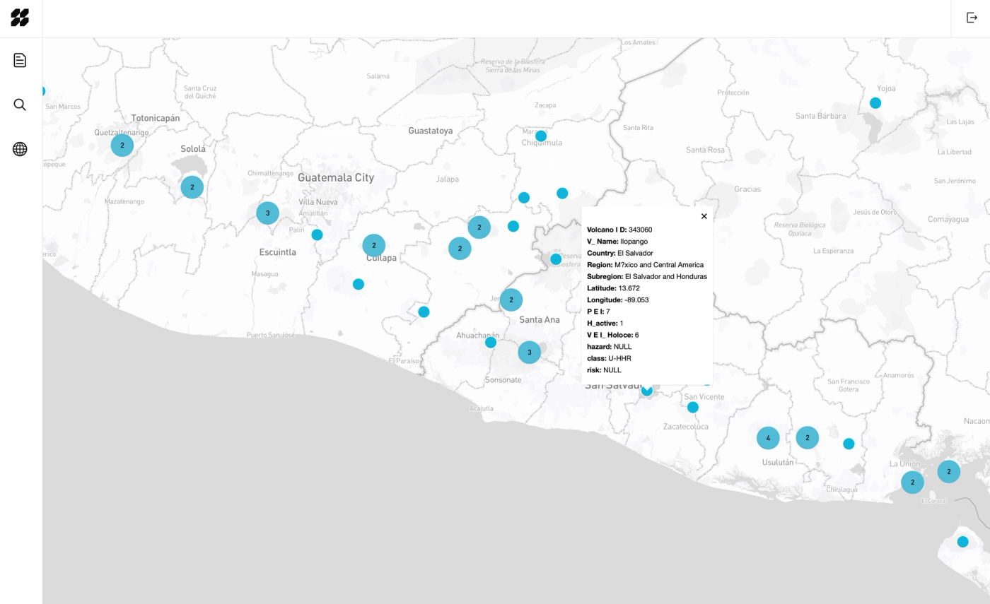 Neuemap with Volcano Data