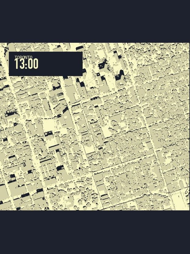 A detailed Toronto shade surface at 1 p.m.